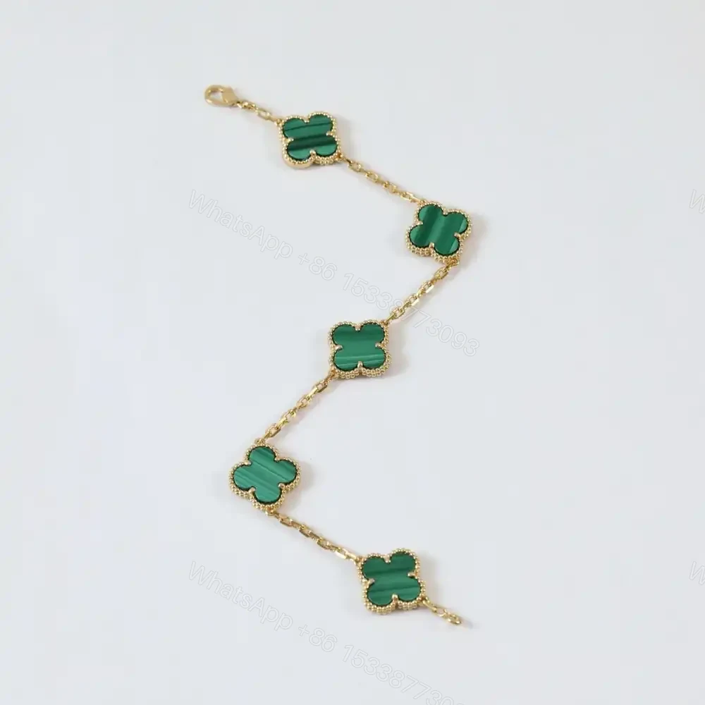 View 3 of 高仿首飾VanCleef&Arpels*RL80900孔雀石黃金手鏈
