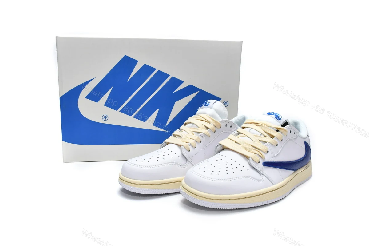 Travis Scott x Air Jordan 1 Low White Blue DH68369-186 — view 2
