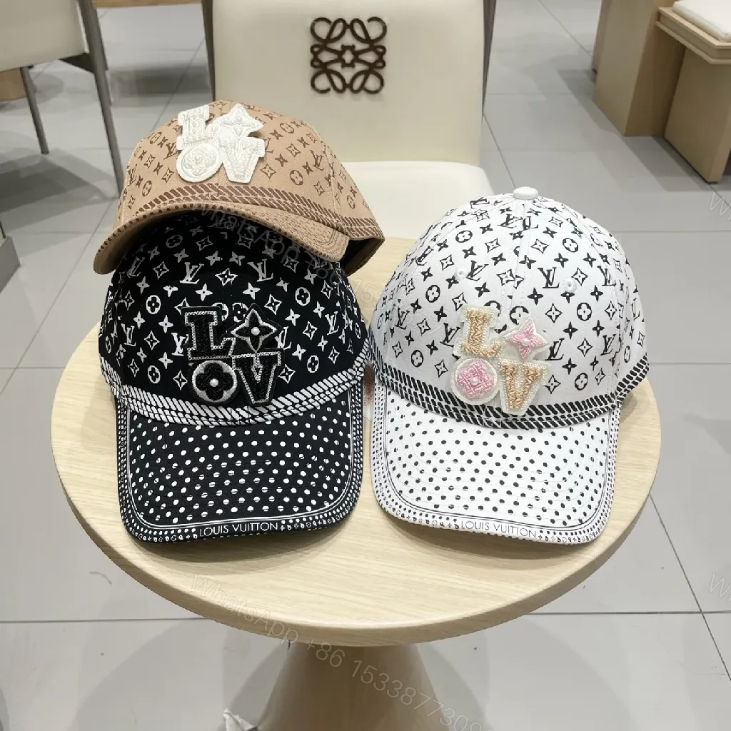 View 3 of White Denim Cap with Embroidered Emblems, Minimalist Luxe, Cap