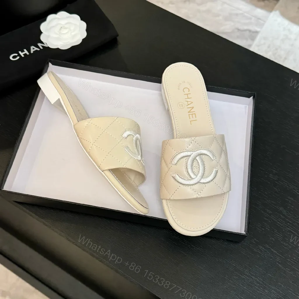 View 4 of Quilted Slip-On Sandals: Luxe Comfort, Open-Toe Style