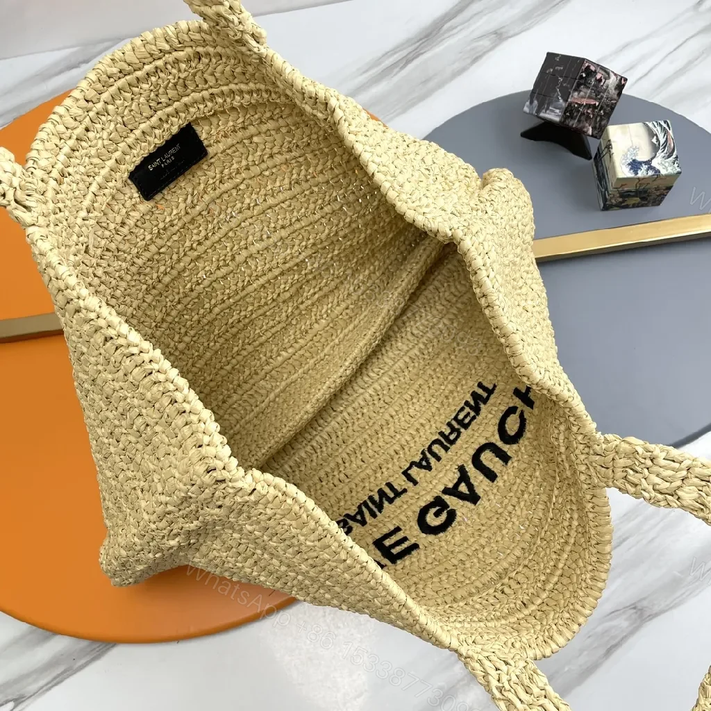 View 2 of Straw Tote: Structured, Sun-Kissed, Designer-Inspired Chic