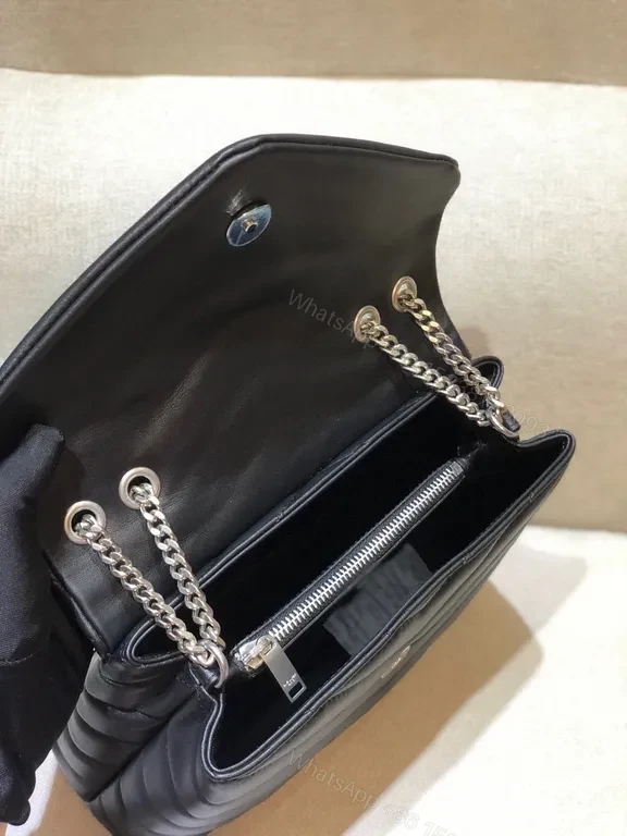 View 2 of Quilted Calfskin Black Flap Bag: Everyday Luxury Crossbody