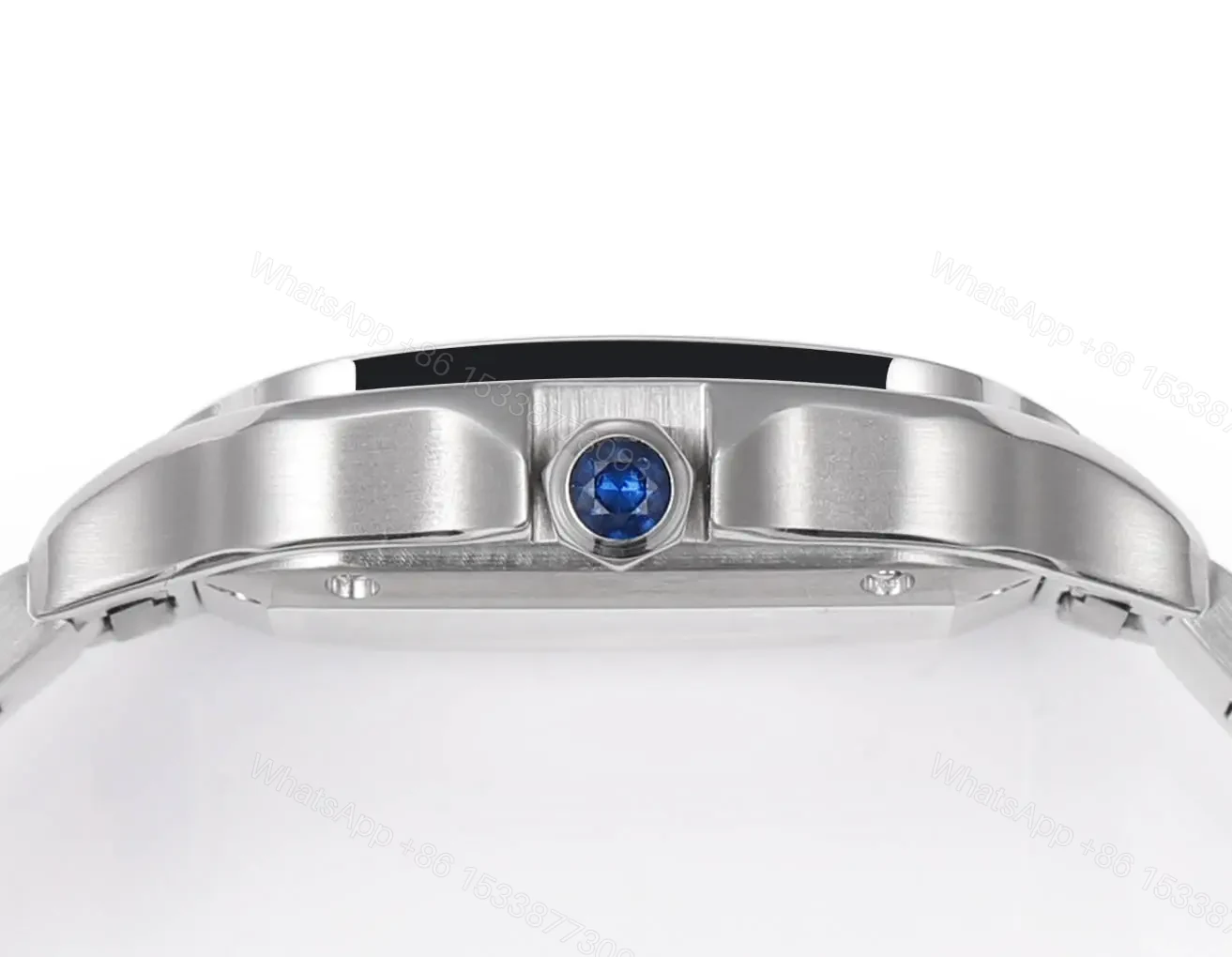View 8 of Cartier super clone Santos White Dial Diamond Steel Bracelet Premium 40MM RG-CARTIER-SANTOS-WHT-DIA-STL-40