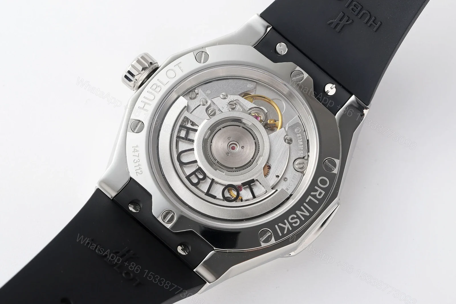 View 8 of Hublot Classic Fusion Black Dial Stainless Steel Rubber Strap Watch 40mm