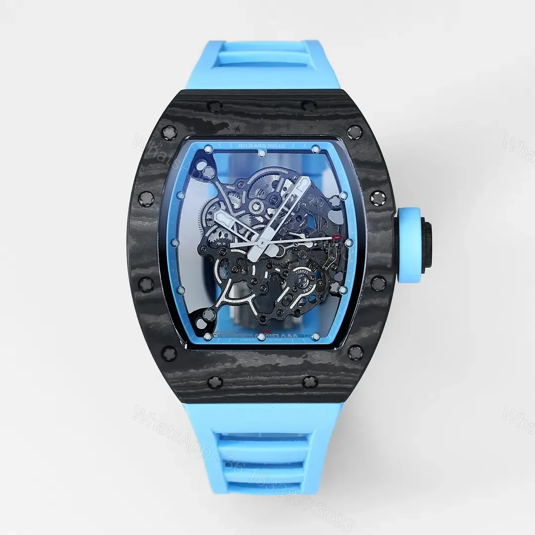 EUR Factory Richard Mille RM055 Blue Carbon Fiber Watch — view 1