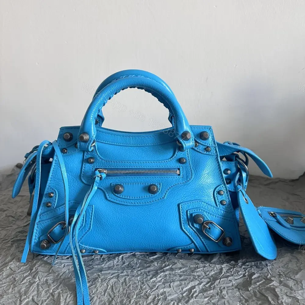 高仿Balenciaga*NeoCagole系列機車包藍色 — view 1