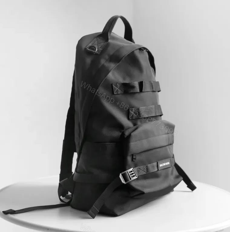 View 5 of Black Nylon Tactical Backpack â€“ Premium Street-Sleek, 22â€“28L