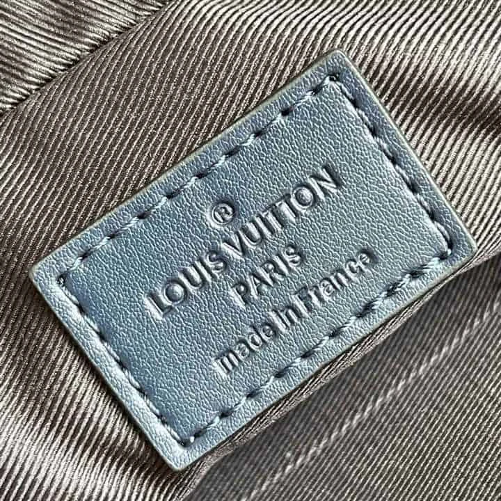 View 4 of M45730 LOUIS VUITTON DUO MESSENGER BAG NAVY BLUE MONOGRAM SHADOW COWHIDE LEATHER