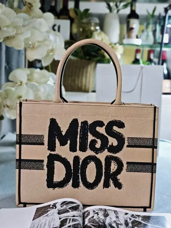 View 6 of Chic Canvas Tote: Graphic Miss Dior-Style Everyday Carry