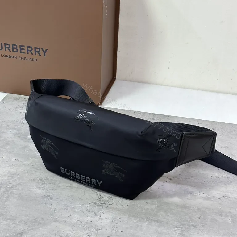 View 3 of Sleek Black Burberry Belt Bag: Luxury Everyday Utility
