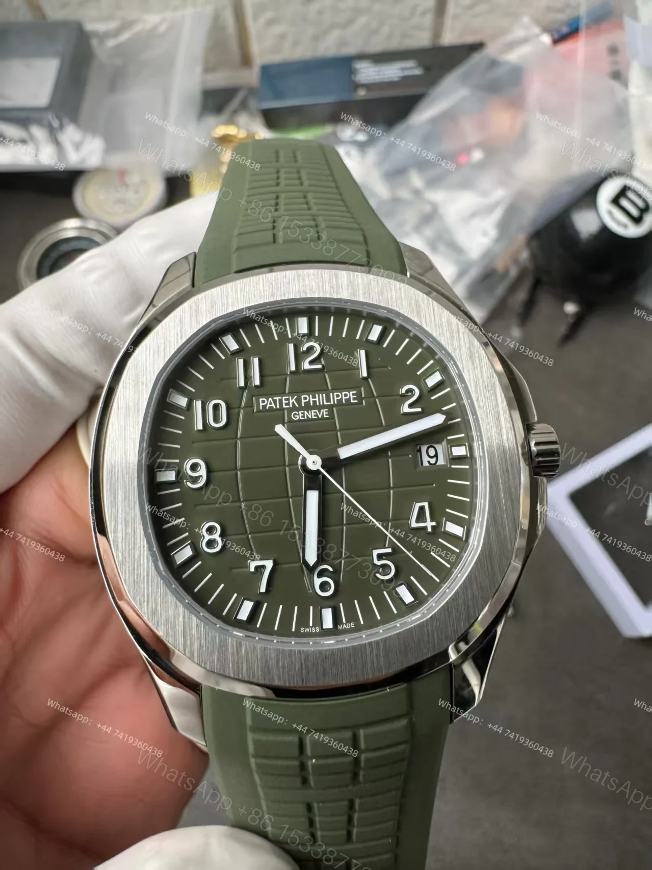 View 9 of Patek Philippe Super Clone Aquanaut 5168G-010 Khaki Green 42.2MM
