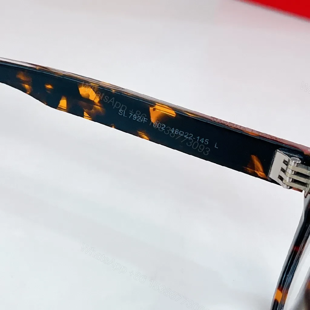 View 6 of Taupe Transparent Frames with Luxe Saint Laurent Accent