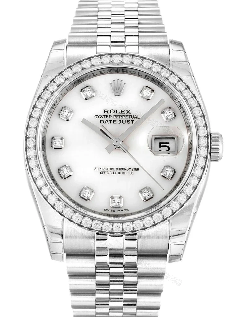 Replica Rolex Datejust Mother of Pearl – White Dial 116244 36 mm — view 1