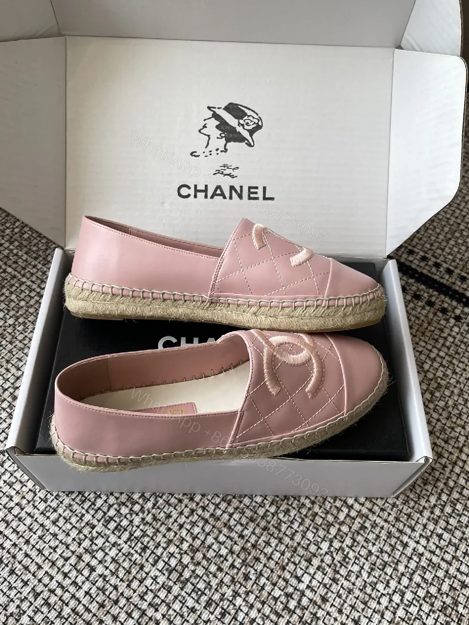 View 9 of Soft Pink Quilted Espadrille Loafers - All-Day Comfort Shoes