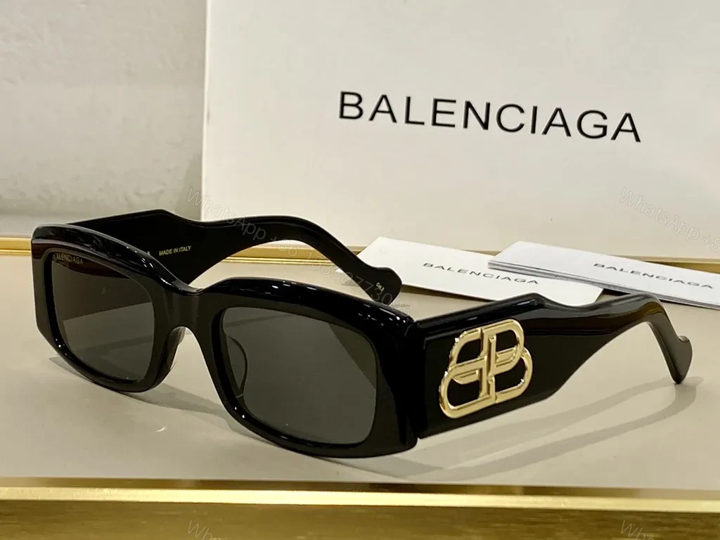 View 2 of Bold White Balenciaga Sunglasses: Statement Shield Frames