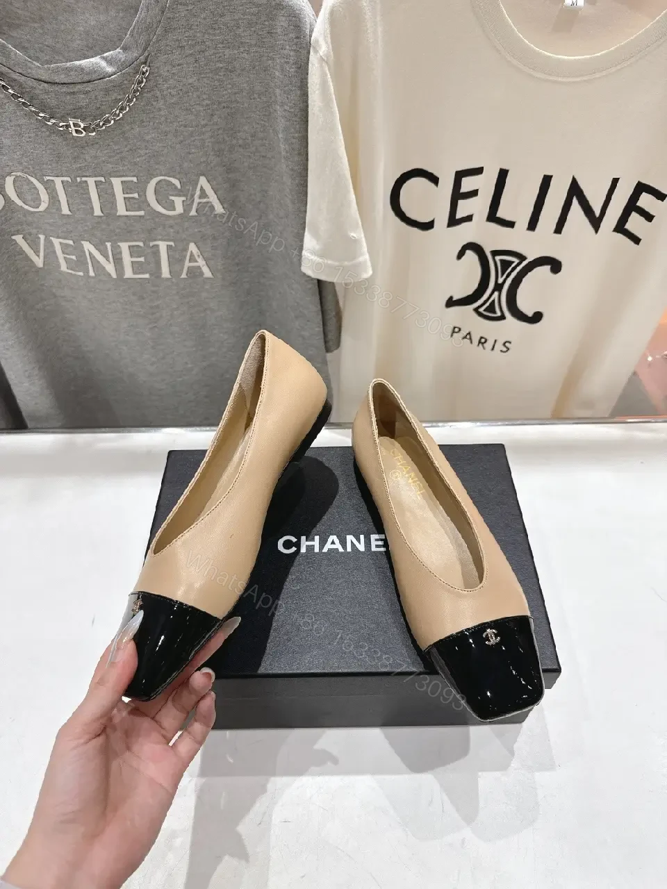View 6 of Two-Tone Ballet Flats: Modern Chic Comfort & Style
