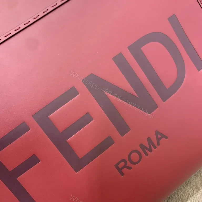 View 9 of Burgundy Leather Tote: Structured, Fendi-Inspired Luxury Bag
