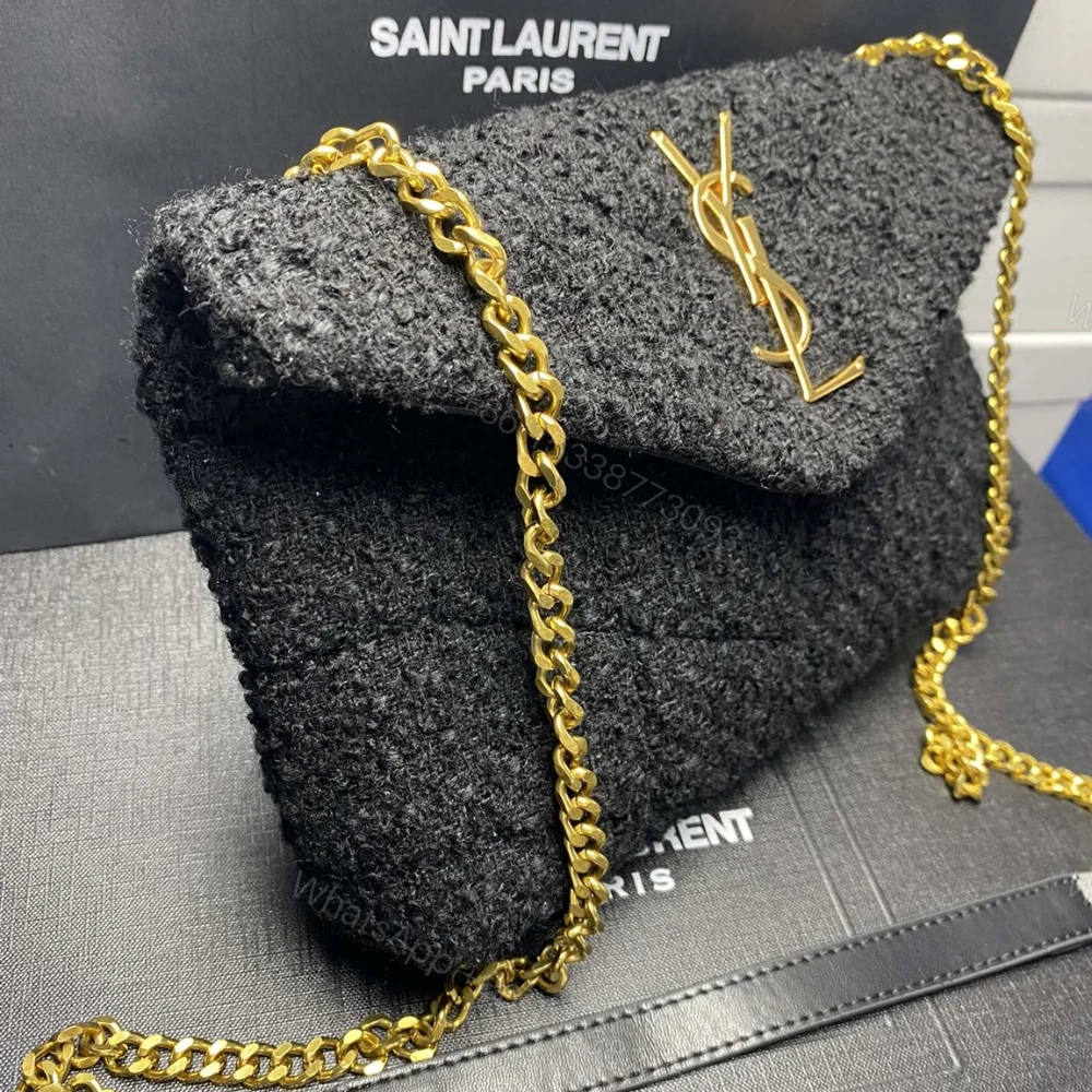View 2 of Saint Laurent Small Loulou Boucle Bag Black 23Cm