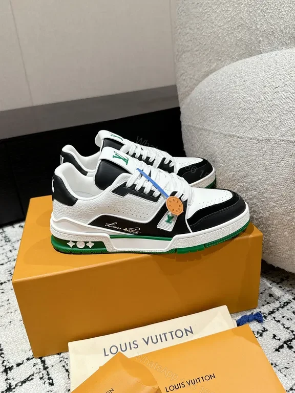 View 5 of LV Luxe High-Top Sneakers: Structured Comfort, Green LV Accents