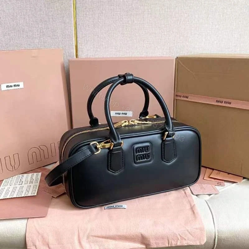 View 2 of 高仿miumiu繆繆*5BB148保齡球包袋黑色免檢版