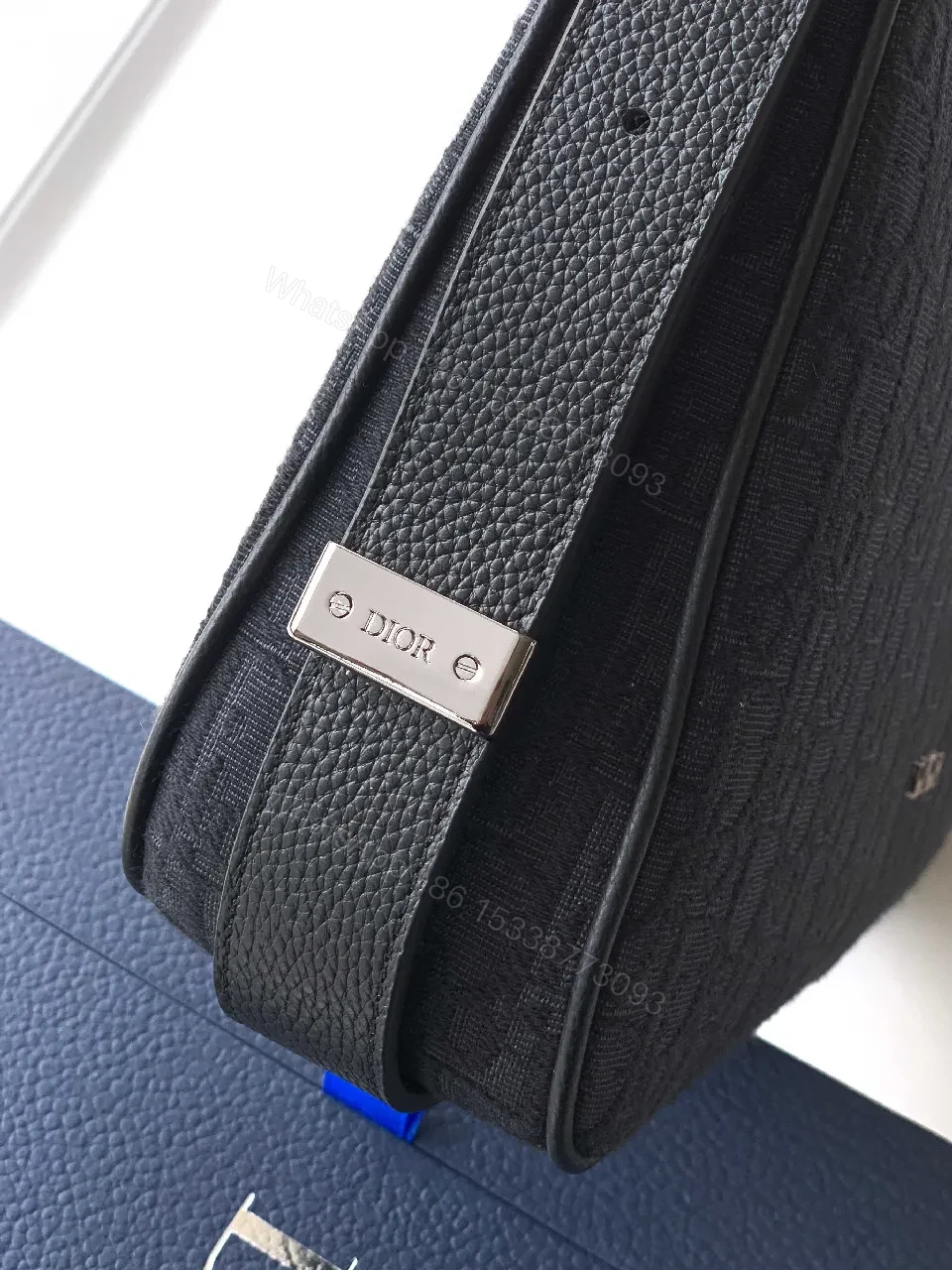 View 8 of Dark Monogram Crossbody: Compact Luxury Bag, Gold Hardware