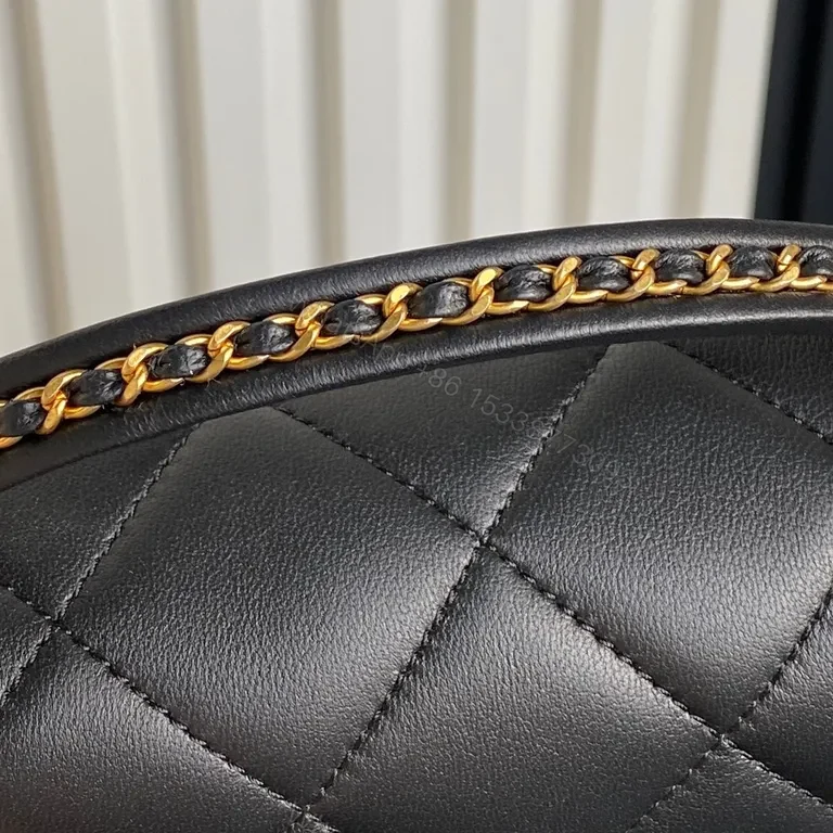 View 6 of Chanel-Style Quilted Mini Bag - Luxury Chain Crossbody