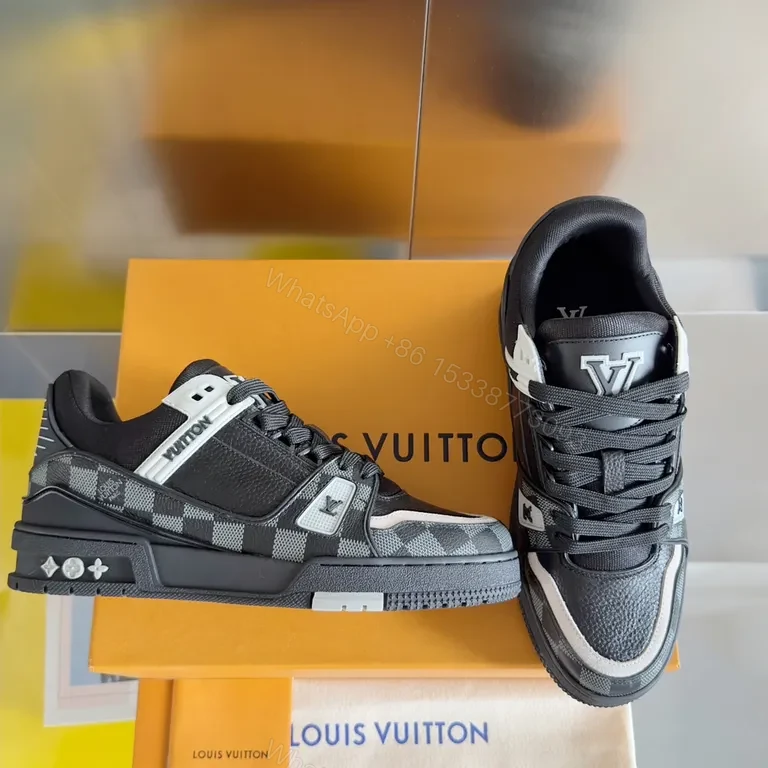 View 2 of Contemporary Luxe High-Tops: Premium Leather, Subtle LV Detail