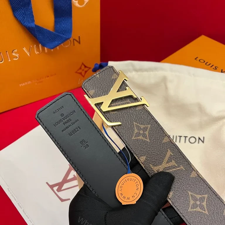 View 7 of Monogram LV Belt: Matte Buckle, Premium Leather Edge