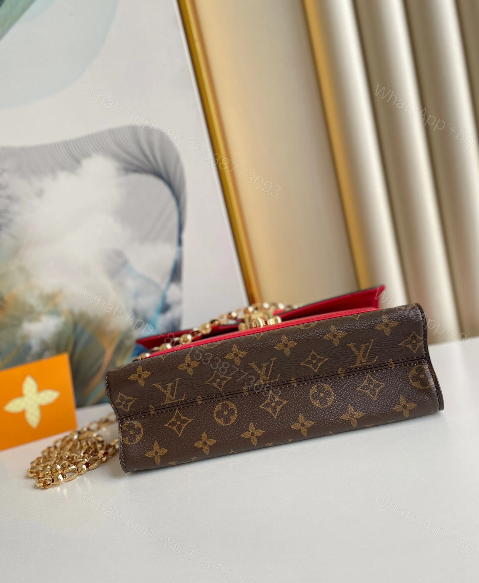 View 7 of Louis Vuitton LV Victoire Monogram Pattern Like Auth Handbags 27x20x10cm