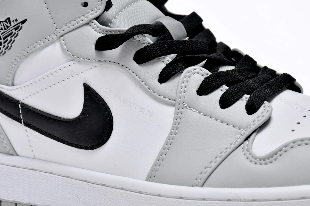 View 9 of Fake Jordan 1 Mid Light Smoke Grey 554724-092