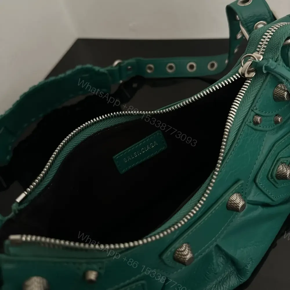 View 9 of 高仿Balenciaga*LeCagole系列餃子包綠色S