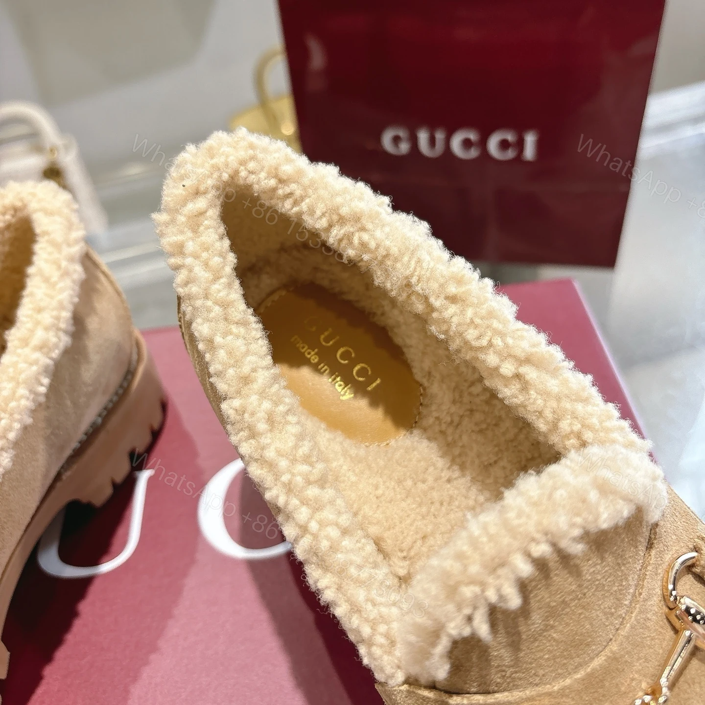 View 9 of Gucci Women Loafer With Horsebit Beige 836060 Aaa5U 9556