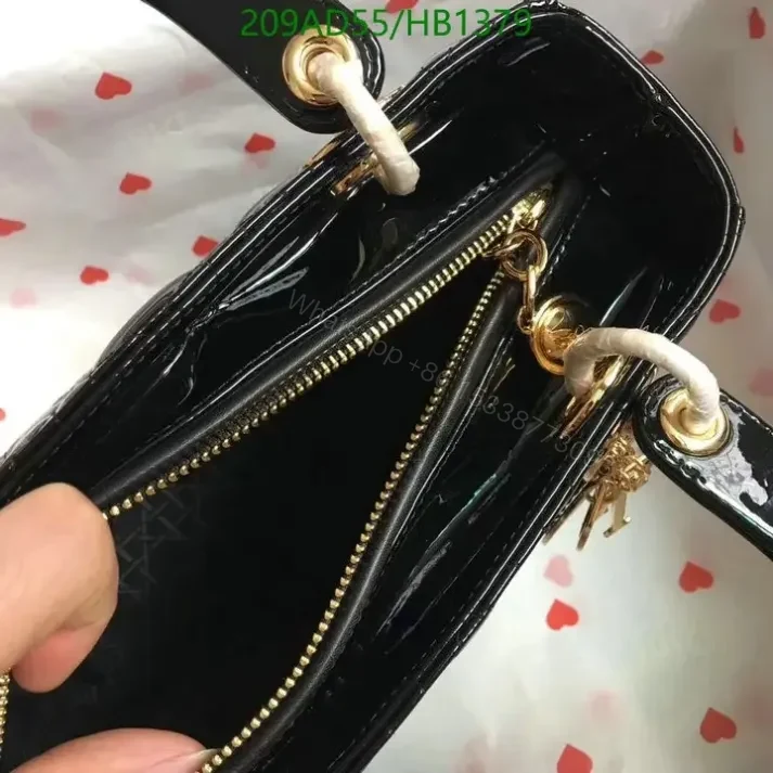 View 7 of Dior Replica Mini Lady Bag in Black Leather HB13797 1:1