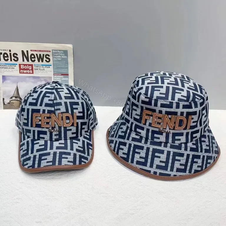 View 5 of Bold Monogram Cap: Fendi-Style Logo, Luxe Everyday Comfort