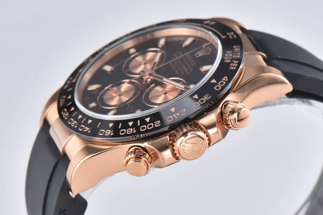 View 2 of Clean Factory Clean Rose Gold Daytona Black Dial Watch