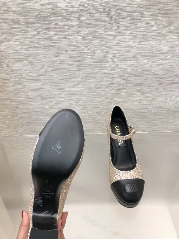 View 2 of Champagne Glitter Mary Janes: Luxe Comfort Flats