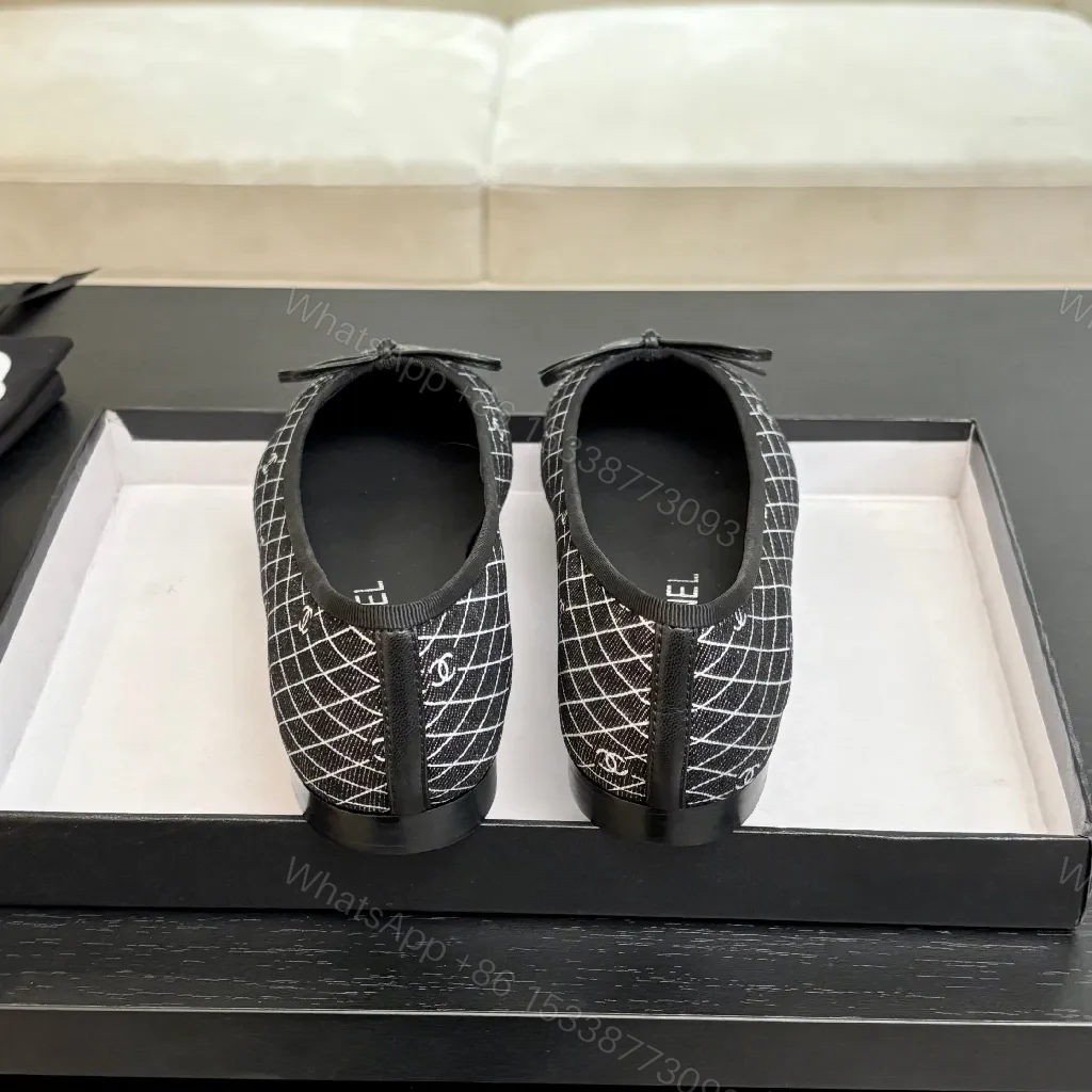 View 8 of Textured Chic Flats - Logo Detailing, Everyday Luxury Shoes