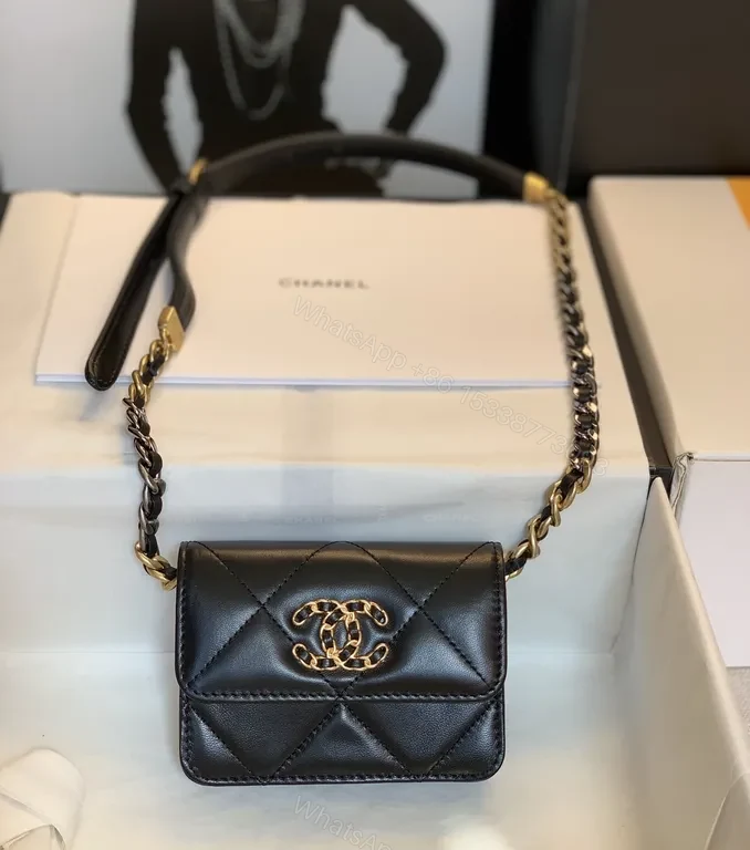 View 8 of Chic Quilted Leather Crossbody Bag with Gold Hardware