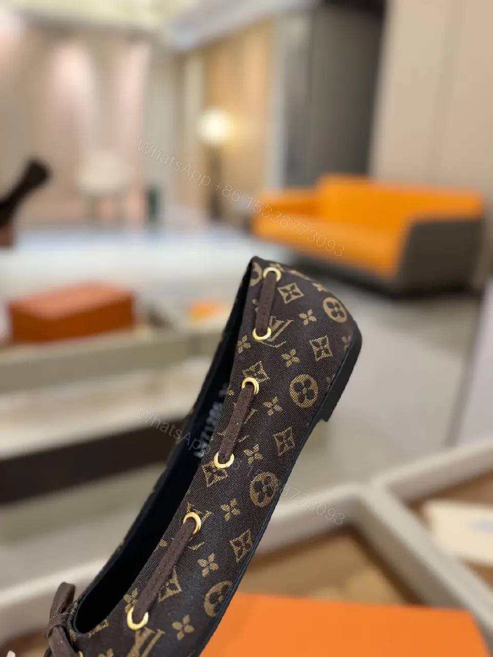 View 7 of Monogram Ballet Flats: Luxe Comfort, Durable Fabric, Classic Style