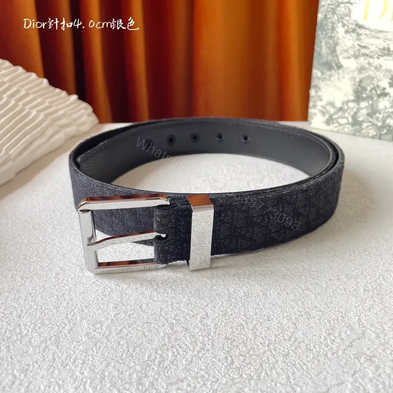 View 4 of Refined Leather Belt with Dior Hardware â€“ Everyday Luxury Belt