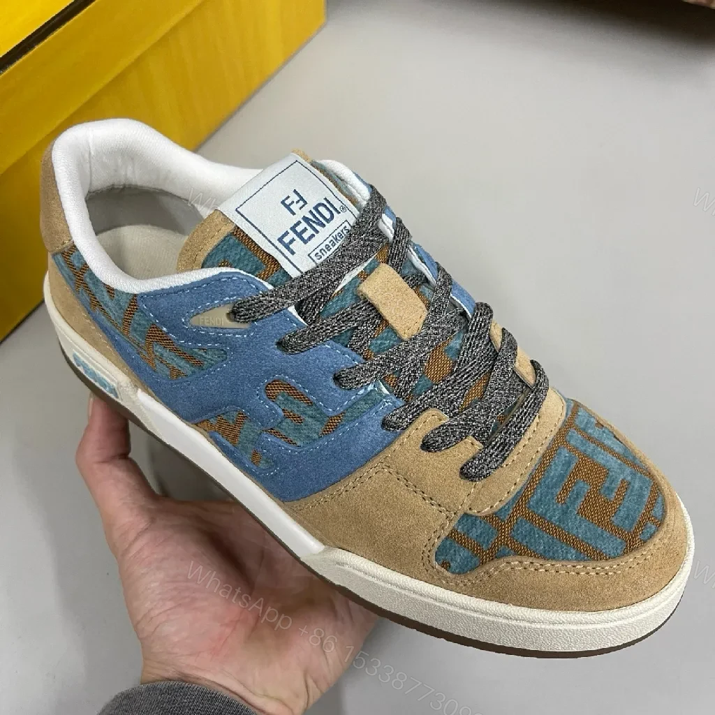 View 7 of Textured Suede & Mesh Sneaker: Modern Luxury Comfort