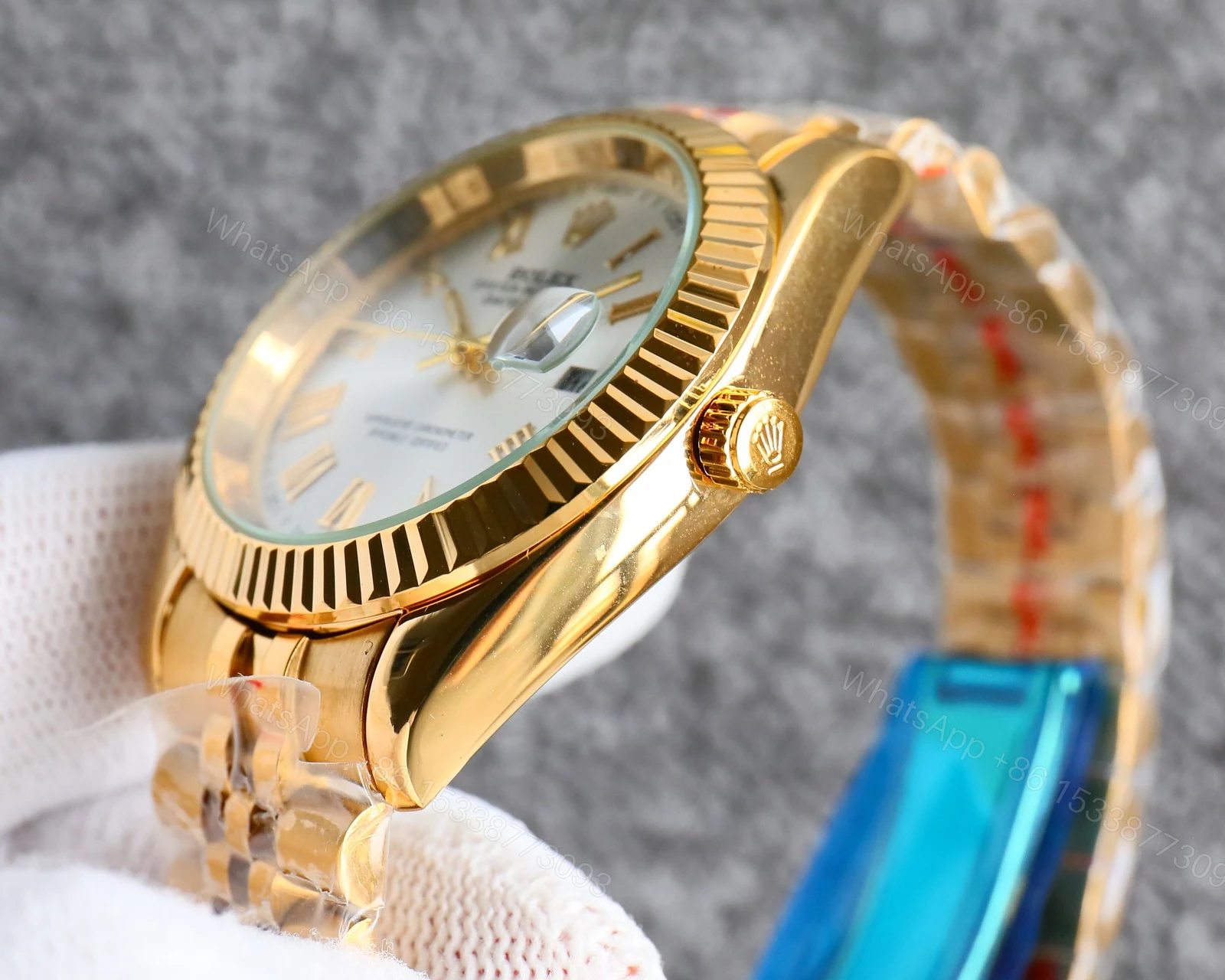 View 5 of Rolex Datejust Roman Numeral Dial Gold In White 41Mm