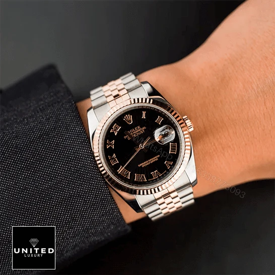 View 6 of Rolex Datejust Black Roman Replica