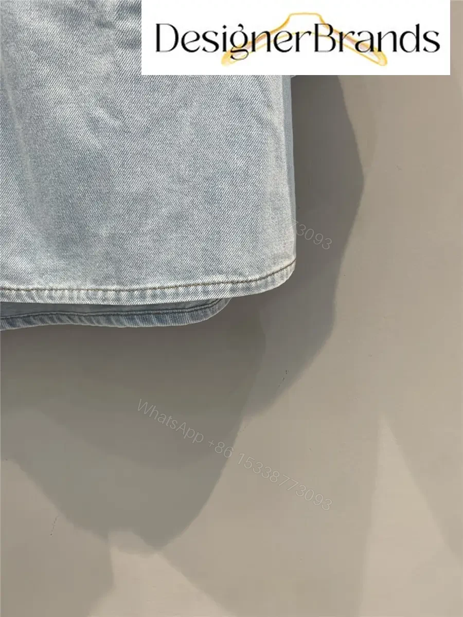 View 6 of LOEWE Paula Ibiza Anagram Embroidered Cropped Denim Shirt