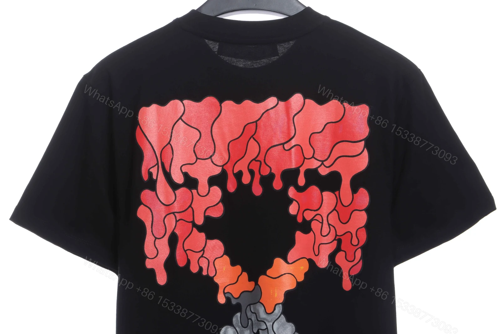 View 6 of Off-White Red Gray Dissolution Gradient T-Shirt