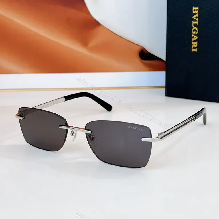 View 4 of Chic Minimalist BVLGARI Sunglasses: Matte Metal, - Sunglasses