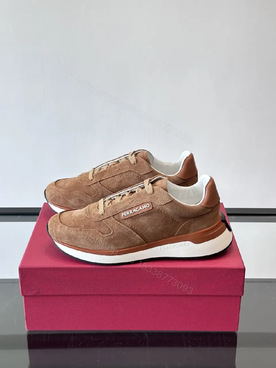 View 6 of Textured Suede Luxury Sneakers - Everyday Comfort High-Tops