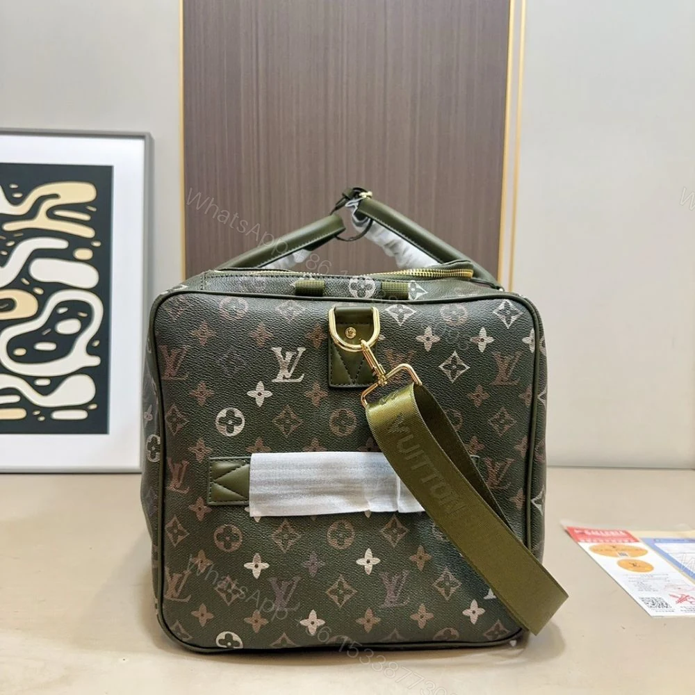 View 5 of Louis Vuitton Keepall Backpack 50Cm Khaki Green M26964