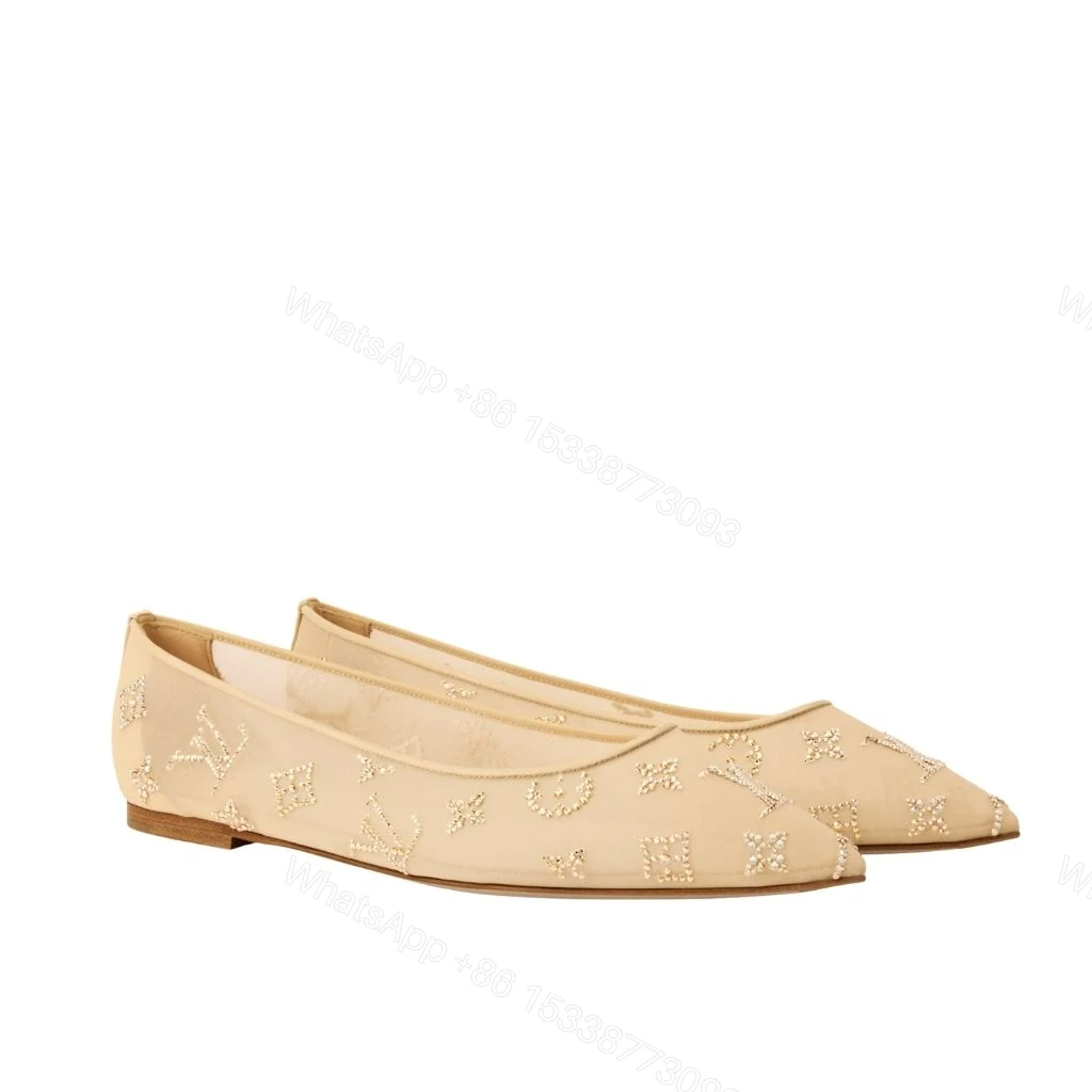 Louis Vuitton Gala Flat Ballerina Nude 1AIDQS — view 1