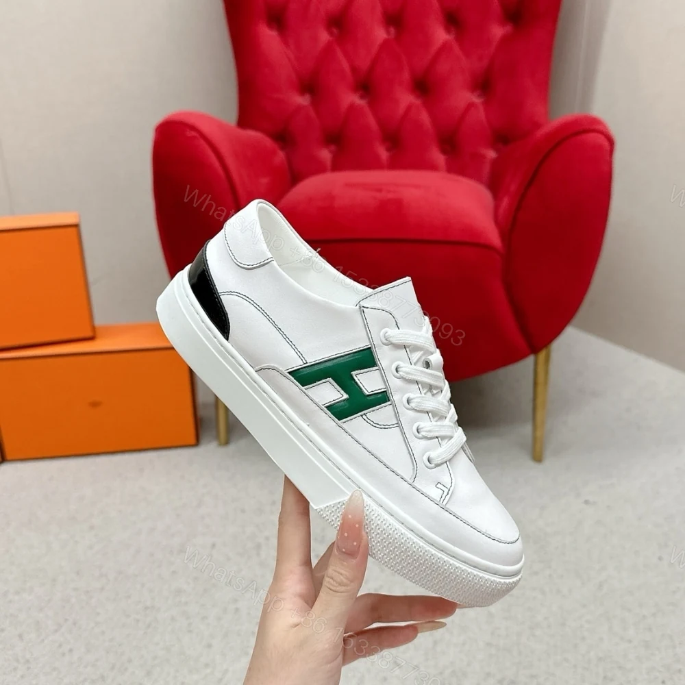 View 4 of Hermes Deep Sneaker Blanc And Vert Bouteille H251837ZH14400